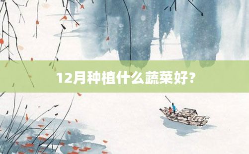 12月种植什么蔬菜好？